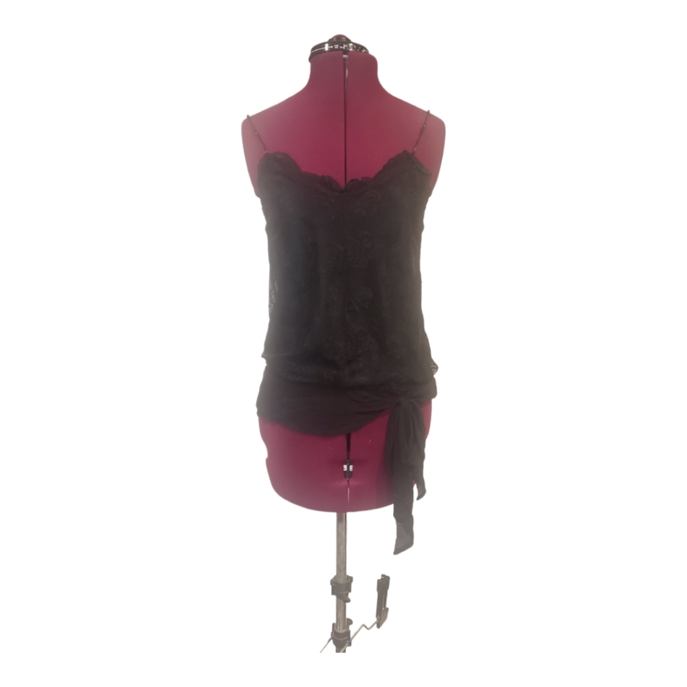 LAUNDRY Sleeveless Lace and bead blouse